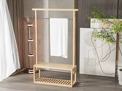 Japanese drying rack 3d model