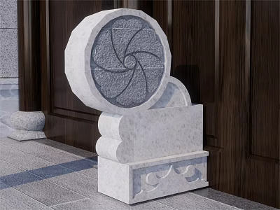 New Chinese Style Stone Holding Drum 3d model New Chinese Style Stone Holding Drum 3d model