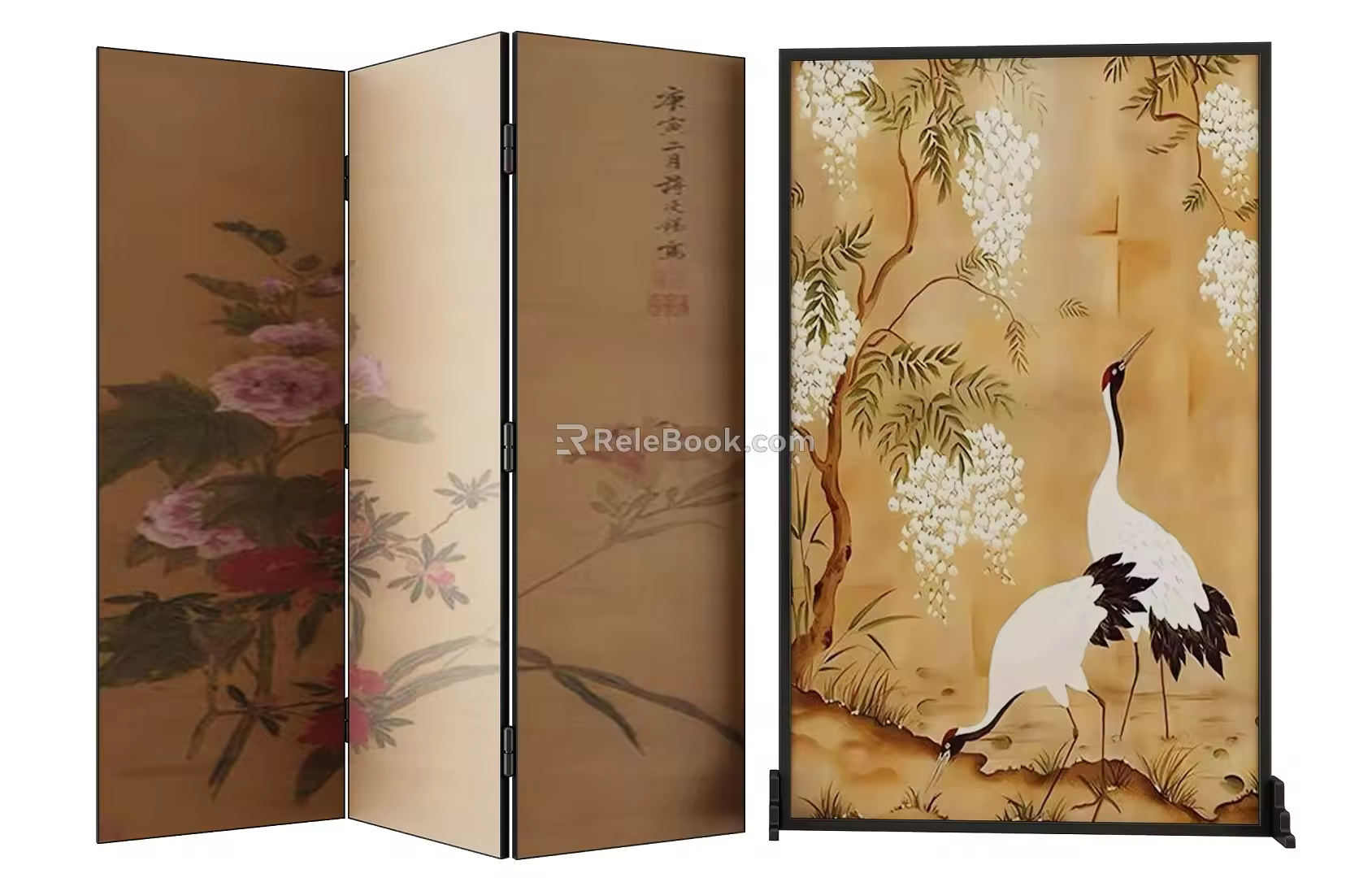 new chinese style screen 3d model