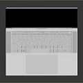 Sleek White Open Laptop Placed On Black Smooth Surface For Electronics