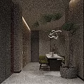 Elegant Living and Dining Room Interior With Beige Sofa Coffee Table Crystal Chandelier And Rug