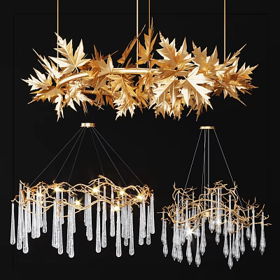 Light Luxury Chandelier Light Modern 3d model Light Luxury Chandelier Light Modern 3d model