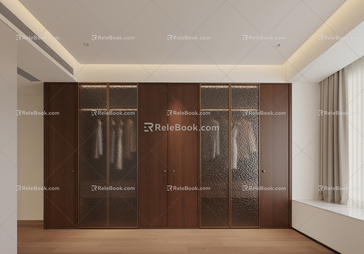 Middle style wardrobe 3d model