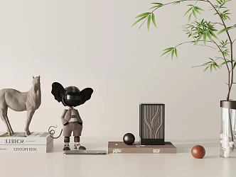 Modern ornaments combination 3d model