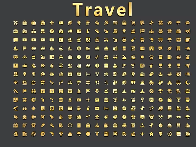 Travel Icon Travel Icon Travel Icon 3d model