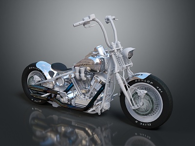 Modern Motorcycle Harley Two-wheeled Motorcycle 3d model