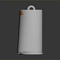 White Kitchen Paper Towel Roll With Orange Trim And Handle For Home Use