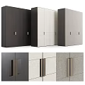 Minimalist Modern Wardrobe Design With Dark And Light Panels And Sleek Handles