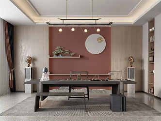 New Chinese Tea Room 3d model