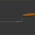 Heavy Duty Construction Trowel Featuring Orange Handle And Metal Blade