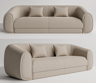 Modern double sofa 3d model