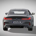 BMW Gray Sports Car With Black Roof Sporty Front Fascia And Red Brake Calipers