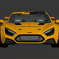 Stunning Yellow Sports Car With Aerodynamic Body And Rear Spoiler Design