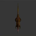 Feathered Dinosaur Character Standing With Brown Yellow Skin Spiked Back Long Tail Sharp Claws