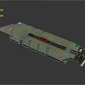 Ornamental Decoration Set Featuring Green Handle Metal Blade Decorative Knife With Unique Hole Design