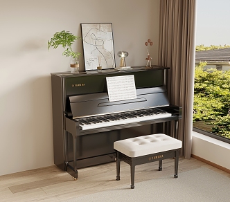 Modern Piano 3d model