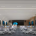 Modern School Classroom Featuring Organized Student Seats Digital Screens And Teaching Equipment