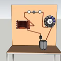 Mechanical Refrigeration System Structure With Radiator Fan Compressor And Pipes