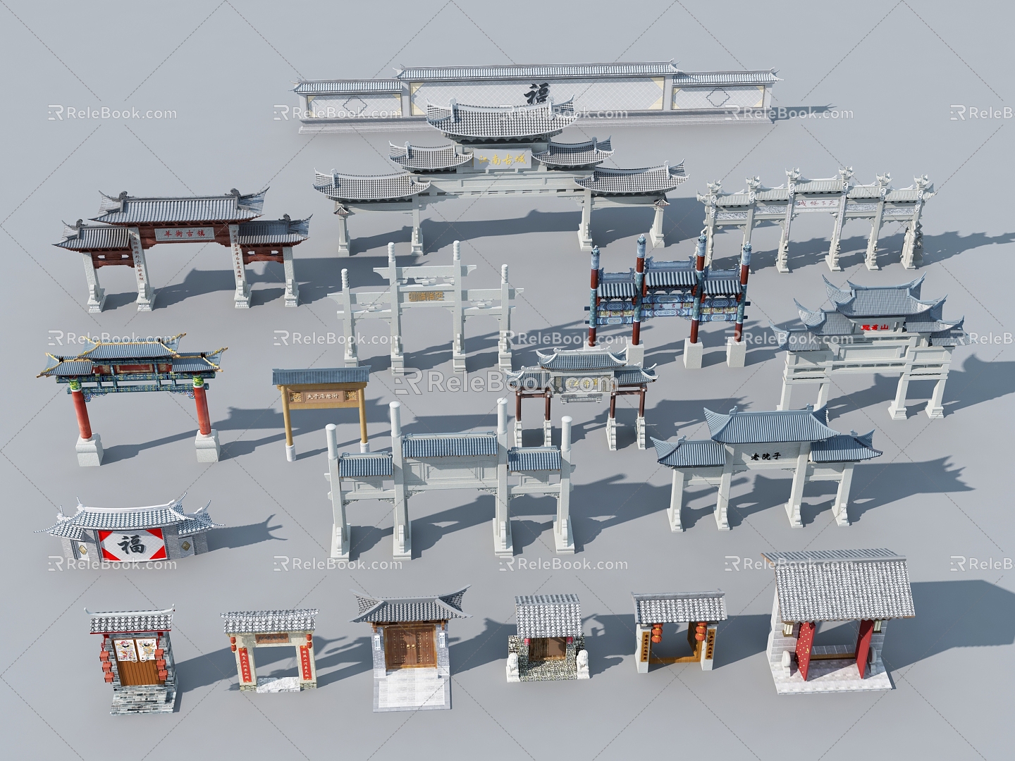 Traditional Chinese Archway 3d model