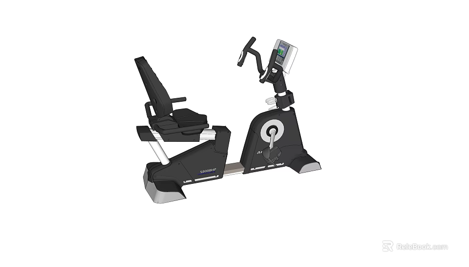 High Quality Recumbent Exercise Bike With Digital Display Comfortable Padded Seat And Sturdy Construction 3d model 