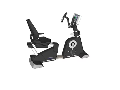 High Quality Recumbent Exercise Bike With Digital Display Comfortable Padded Seat And Sturdy Construction 3d model