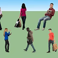 Many characters 3d model