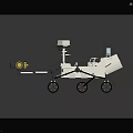 Lunar Rover Model For Space Exploration With Detailed Structure And Design
