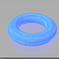Blue Illuminated Ring Shaped Flexible LED Light Strip For Home Decoration 3d model