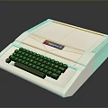 Retro MicroProse Vintage Typewriter With White Body And Black Keyboard