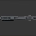 Modern Tactical Pistol With Black Finish Tactical Rail Ergonomic Grip And Green Light