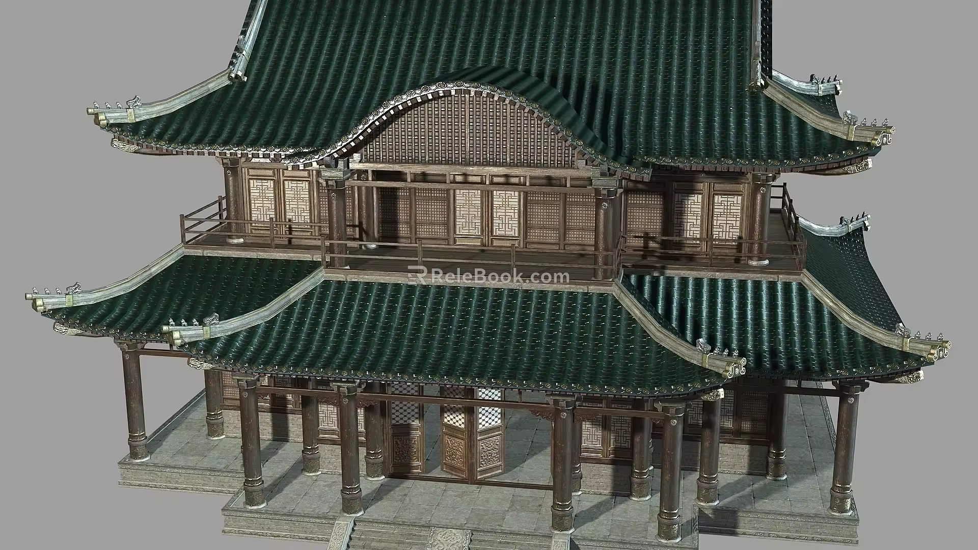 PBR Ancient Building House Ancient House Private House Building Ancient Building Hall Main Hall Main Hall 3d model