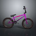Pink BMX Bike With Wide Muddy Tires For Off Road Cycling Adventures