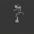 3D Model Of Medical Devices Featuring Surgical Robotic Arm And Mobile Monitoring Equipment