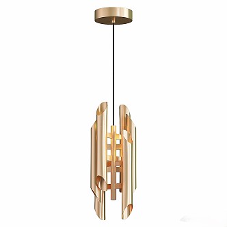 round tube chandelier 3d model