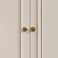 Kitchen Cabinet Door With Gold Round Knobs And White Panel Design 3d model