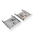 Kitchen Cutlery Set With Double Metal Drawer Trays And Divided Compartments