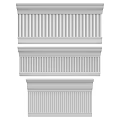 High Quality White Architectural Mouldings With Vertical Striped Design For Interior Decoration