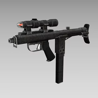 modern submachine gun 3d model