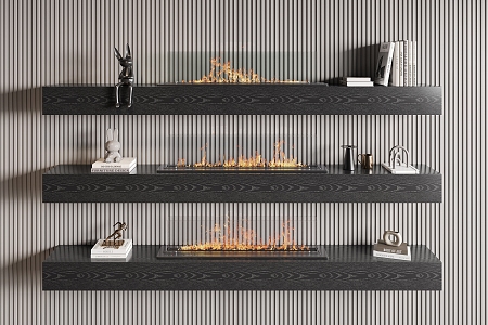 Electronic fireplace Modern fireplace 3d model