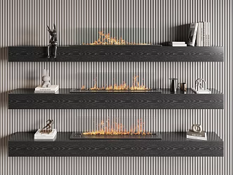 Electronic fireplace Modern fireplace 3d model