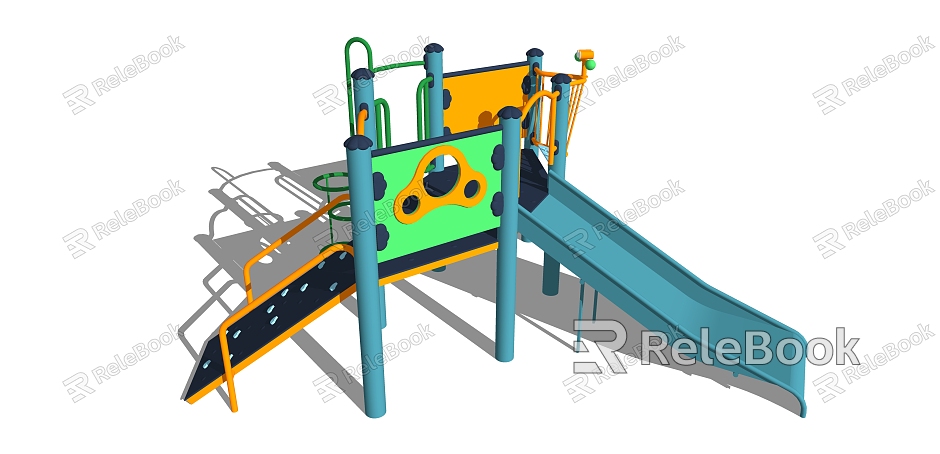 Modern slide children's activity venue model