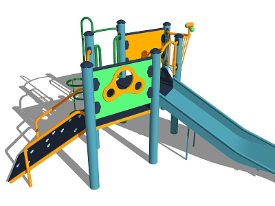 Modern slide children's activity venue model