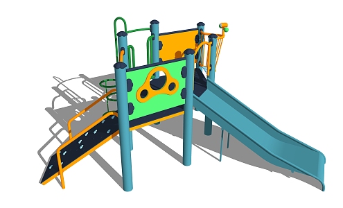 Modern slide children's activity venue 3d model