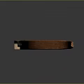 Brown Wooden Bow With Black String And Simple Design On Gray Background 3d model
