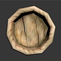 Natural Brown Woven Storage Basket With Braided Rim Design For Home Organizing