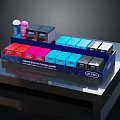 SUICA Alcohol Suppressant Strip Display With Colorful Boxes And Bottles On Stand