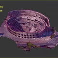 Ancient Roman Colosseum Architectural Structure With Circular Arches And Historic Design