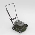 Green Push Lawn Mower For Maintaining Healthy Grass And Garden Plants