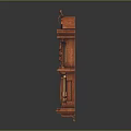Vintage Wooden Grandfather Clock With Ornate Carvings Gold Accents And Decorative Design