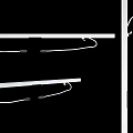 Outdoor Strip Lights With White Brackets And Hanging Wires For Illumination